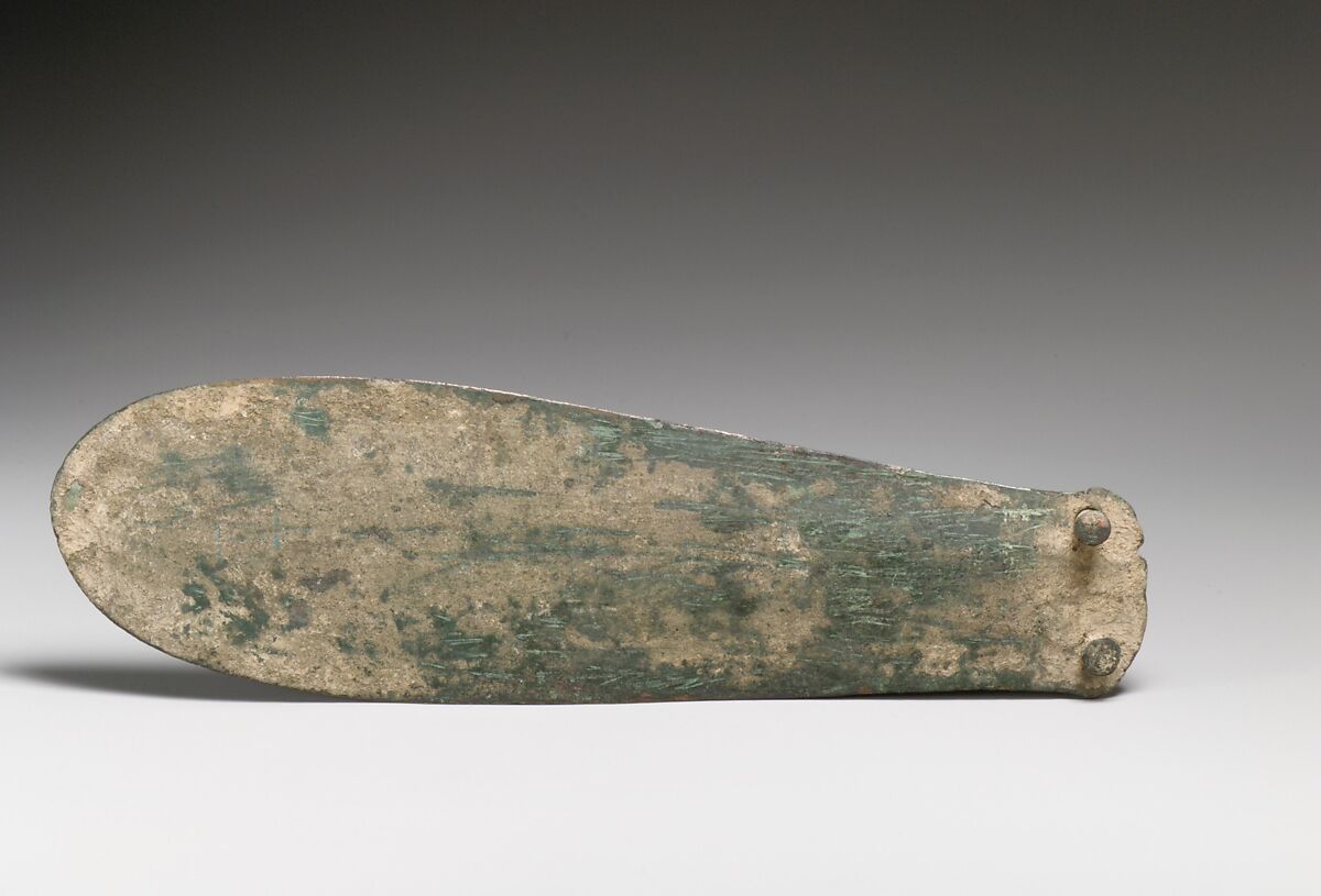 Bronze spatulate knife, Bronze, Minoan 