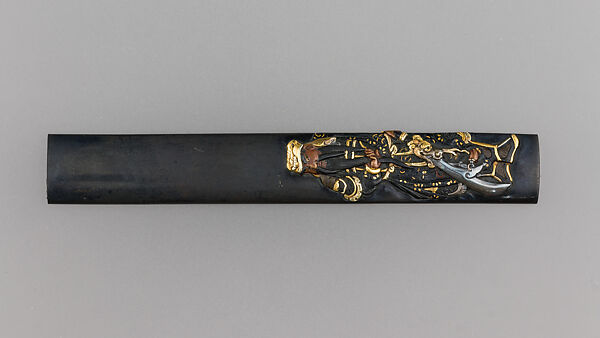 Knife Handle (Kozuka), Hirotake (Japanese), Copper-gold alloy (shakudō), gold, copper, copper-silver alloy (shibuichi), silver, Japanese 