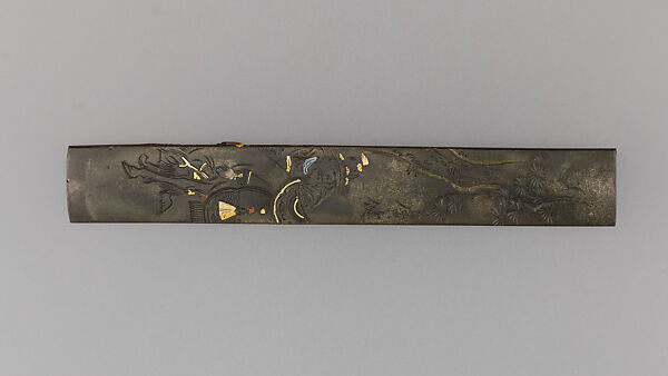 Knife Handle (Kozuka), Hirotake (Japanese), Copper-gold alloy (shakudō), gold, copper, copper-silver alloy (shibuichi), silver, Japanese
