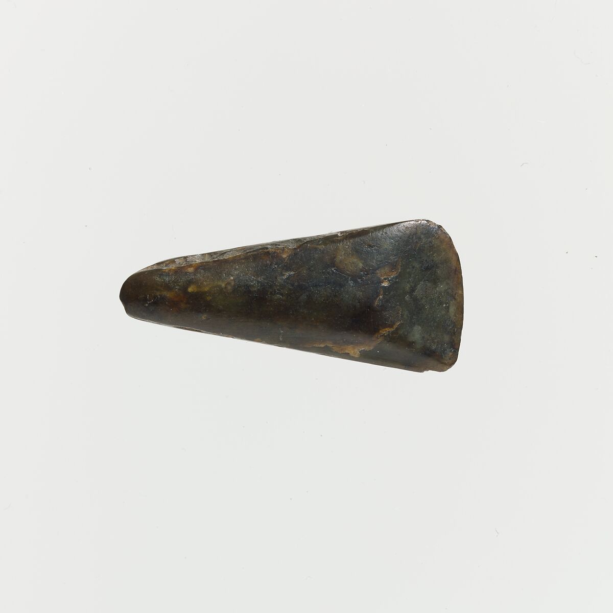 Small hornblende triangular axe, Stone, Cretan 
