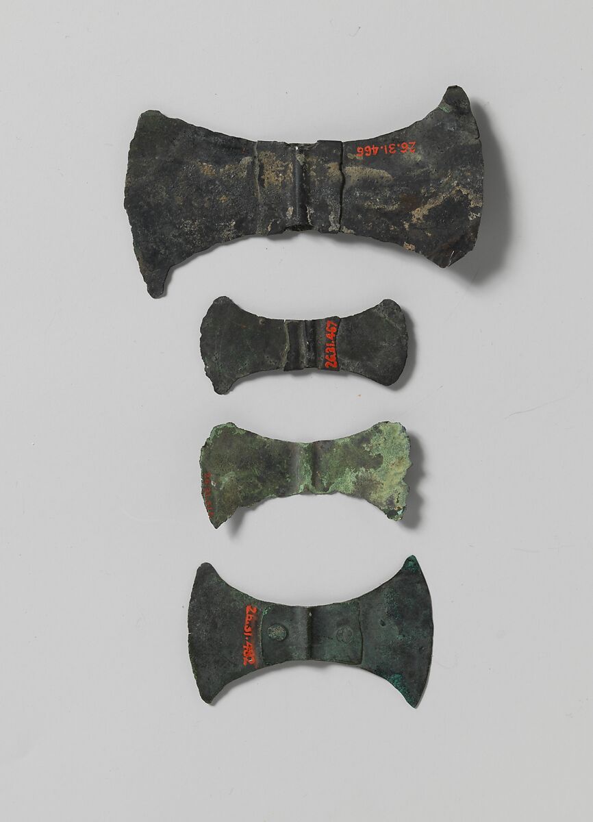 Bronze double-ax head, Bronze, Minoan 