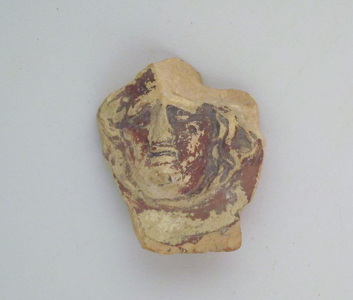 Vase fragment in the form of a face, Terracotta 