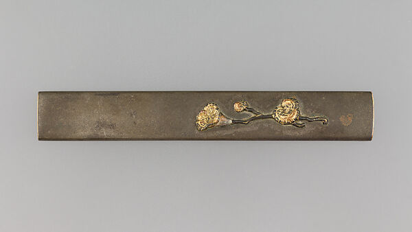 Knife Handle (Kozuka), Gotō Korai (Japanese), Copper-silver alloy (shibuichi), gold, silver, Japanese 
