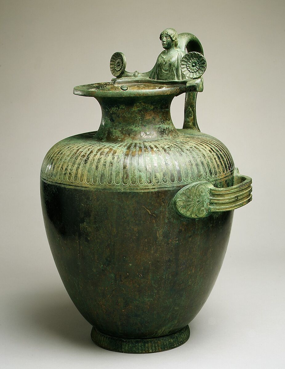 Bronze hydria (water jar), Bronze, Greek, Argive