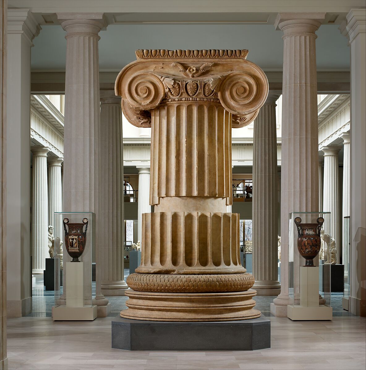 Marble column from the Temple of Artemis at Sardis, Marble, Greek 