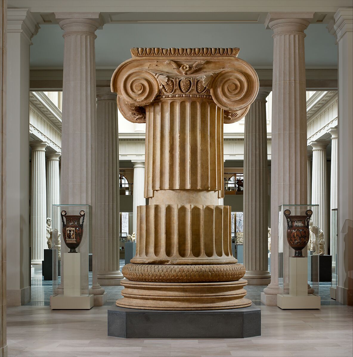 Marble column from the Temple of Artemis at Sardis, Marble, Greek