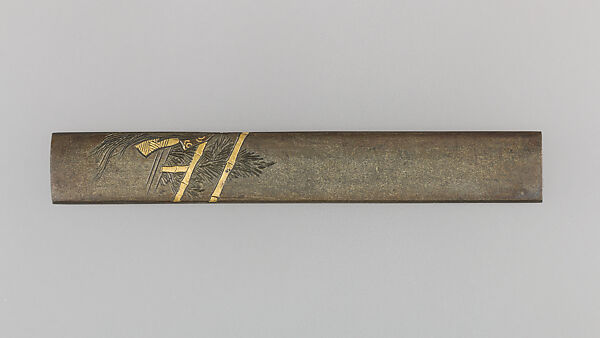 Knife Handle (Kozuka), Copper-silver alloy (shibuichi), gold, silver, copper, Japanese