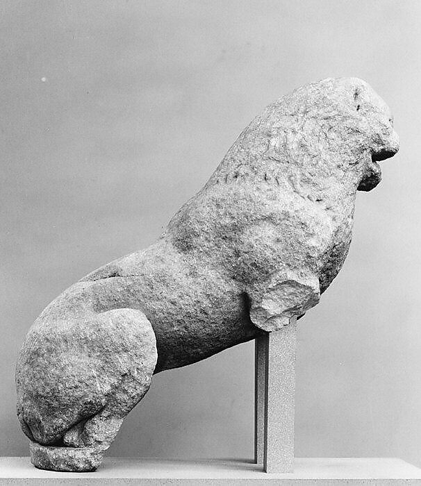 Marble statue of a seated lion, Marble, East Greek or Lydian