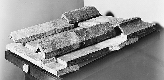 Marble roof tiles from the Temple of Artemis at Sardis, Marble, Greek