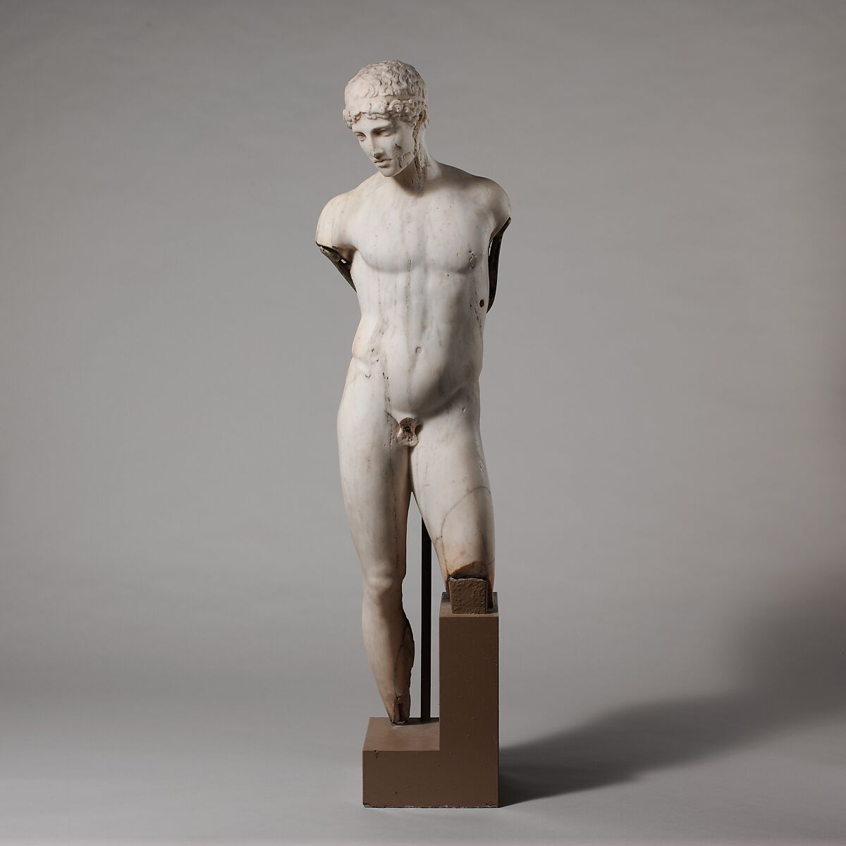 Marble statue of a youth, Marble, Pentelic, Roman