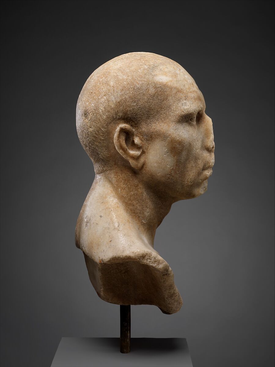 Marble portrait bust of a man, Marble, Roman