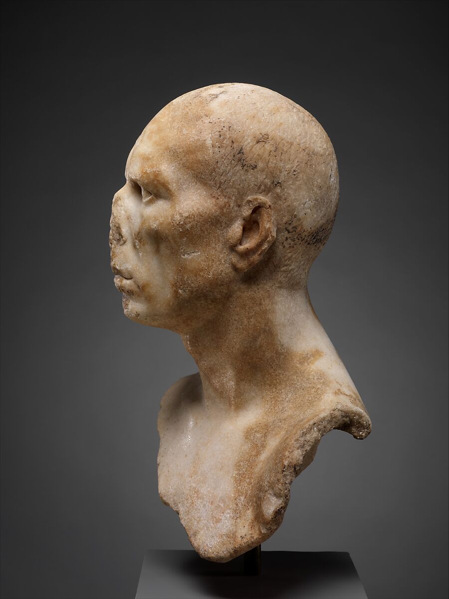 Marble portrait bust of a man, Marble, Roman