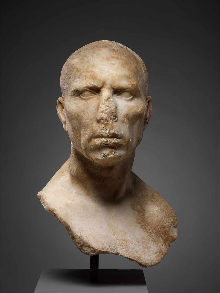 Marble portrait bust of a man, Roman