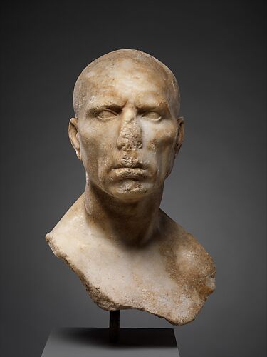 Marble portrait bust of a man