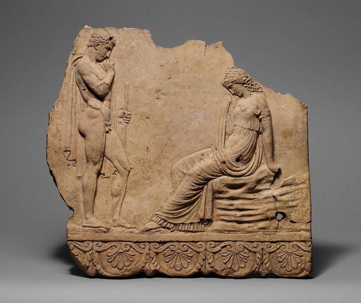 Terracotta plaque, Terracotta, Roman 