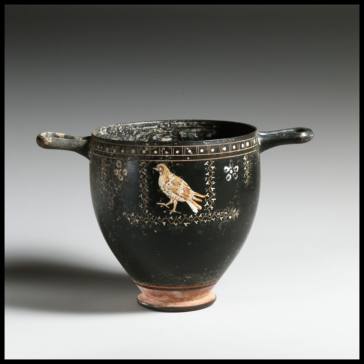 Terracotta skyphos (deep drinking cup), Terracotta, Greek, South Italian, Apulian, Gnathian 