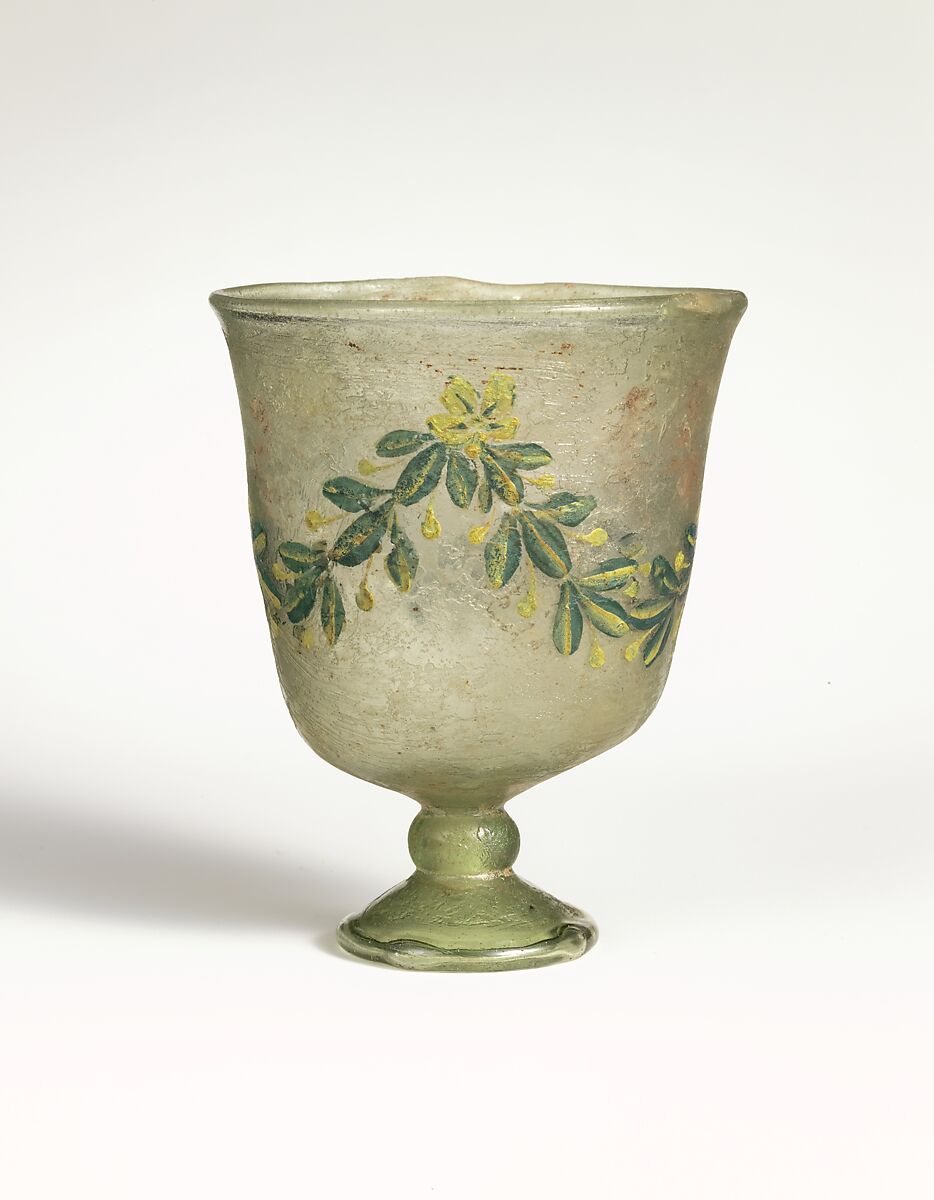 Glass goblet, Glass, Roman 