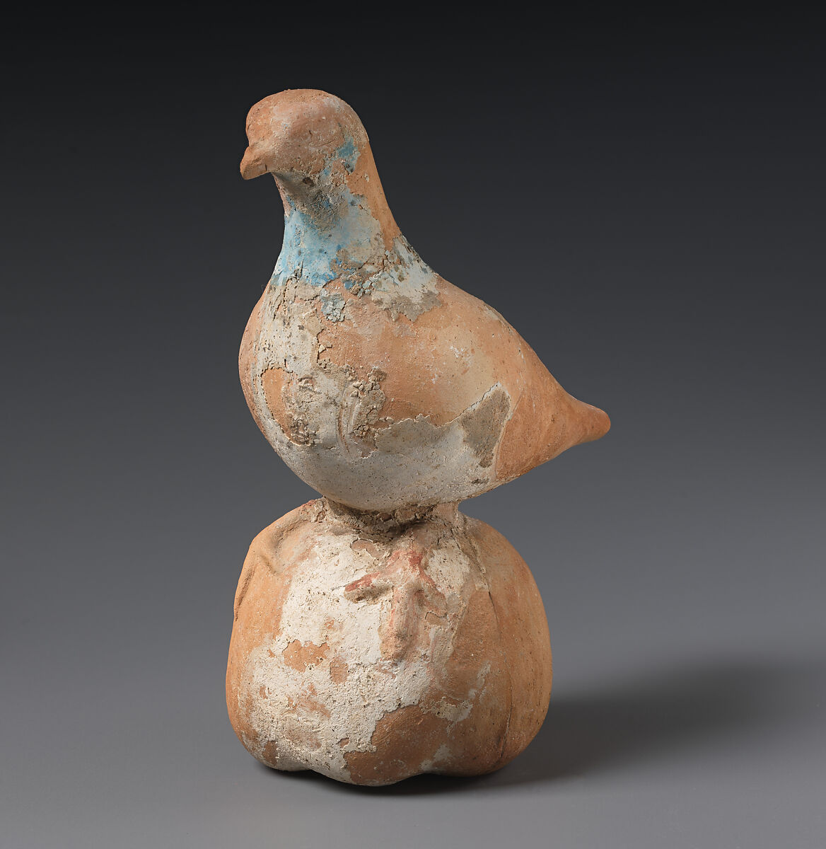 Terracotta dove on a pomegranate, Terracotta, East Greek