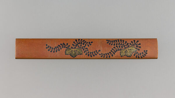 Knife Handle (Kozuka), Copper, gold, copper-gold alloy (shakudō), Japanese 