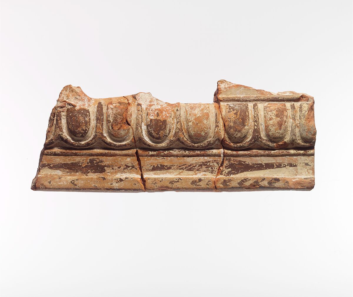 Fragment of a terracotta architectural tile, Terracotta, Lydian 