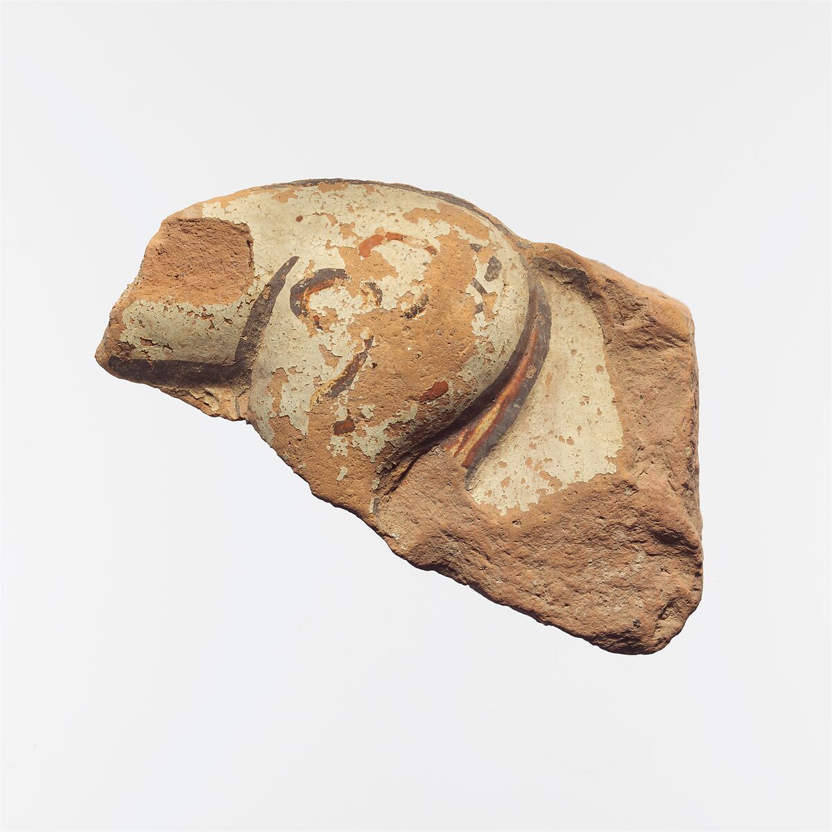 Fragment of a terracotta architectural tile, Terracotta, Lydian 