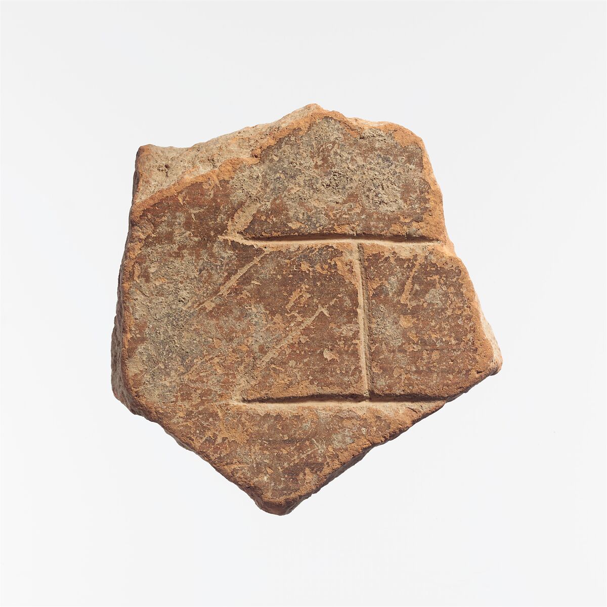 Fragment of a terracotta architectural tile, Terracotta, Lydian 