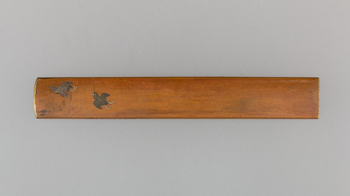 Knife Handle (Kozuka), Iwama Masayoshi (Japanese, 1764–1837), Copper, silver, gold, copper-gold alloy (shakudō), Japanese