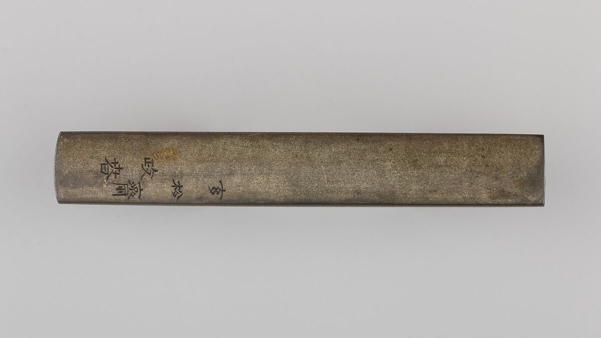 Knife Handle (Kozuka), Genshosai Masaharu (Japanese, died 1724), Copper-silver alloy (shibuichi), gold, copper, Japanese