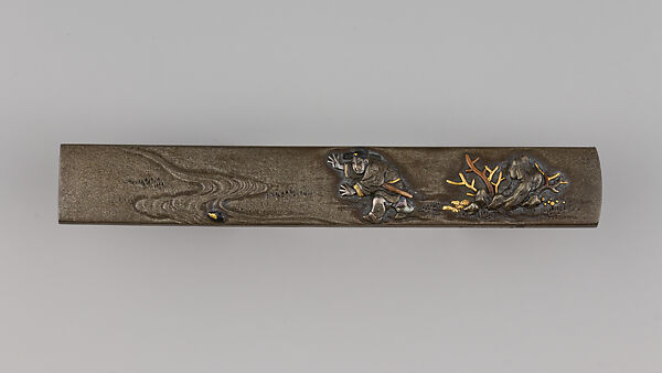 Knife Handle (Kozuka), Hirosada (Japanese), Copper-silver alloy (shibuichi), gold, silver, copper, Japanese 