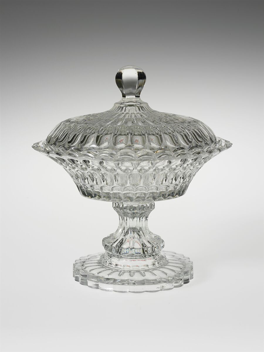 Sweetmeat Compote, Bakewell, Pears and Company (1836–1882), Pressed glass, American 