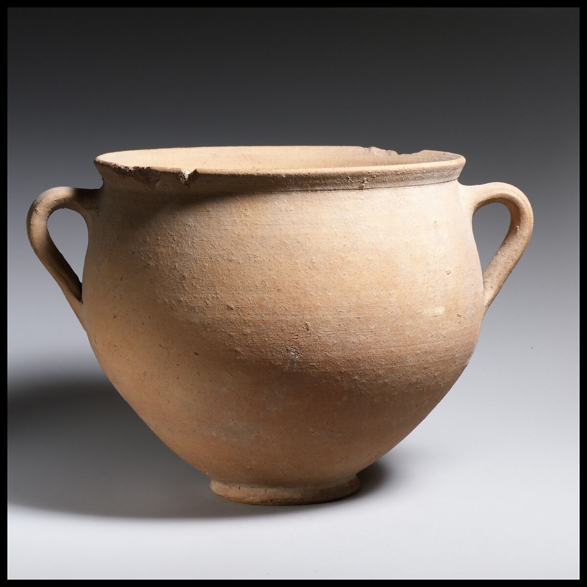 Terracotta deep bowl with two vertical handles, Terracotta, Mycenaean 