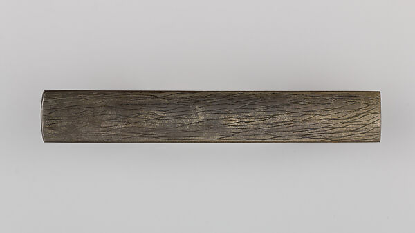 Knife Handle (Kozuka), Copper-silver alloy (shibuichi), gold, Japanese