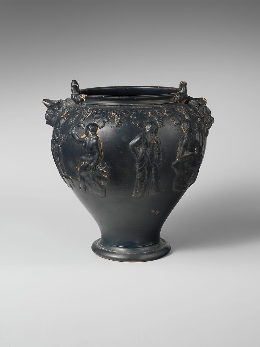 Terracotta situla (bucket), Terracotta, Etruscan 