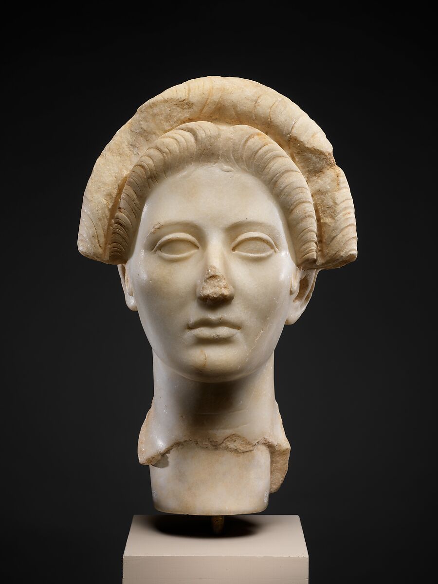 Marble Bust of a Roman Woman (Illustration) - World History