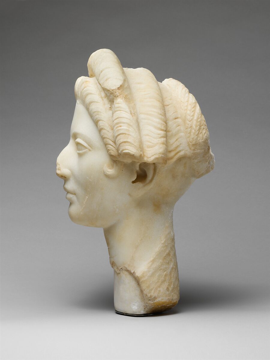 Marble portrait of a young woman, Marble, Roman