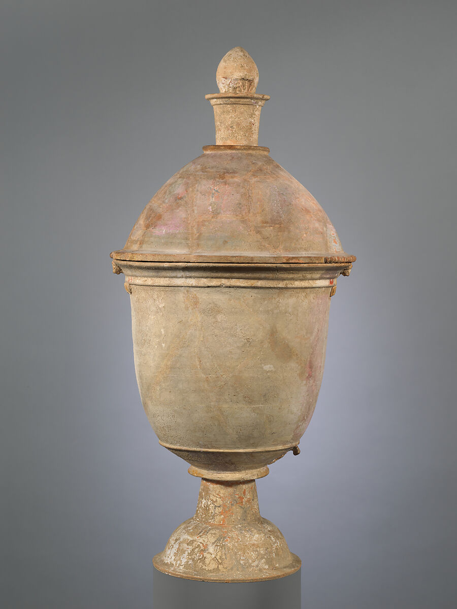 Terracotta vase, Terracotta, Greek, Sicilian, Centuripe