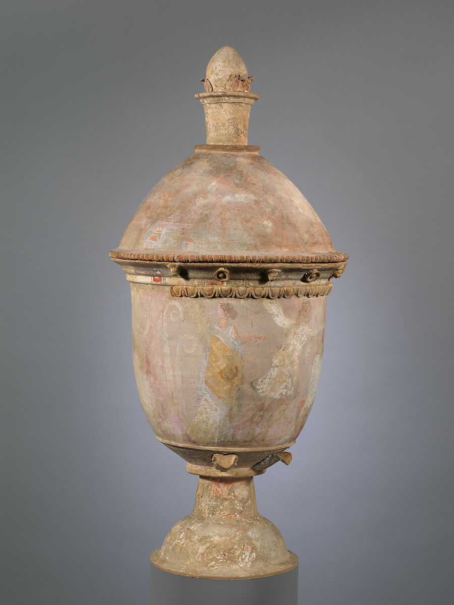 Terracotta vase, Terracotta, Greek, Sicilian, Centuripe