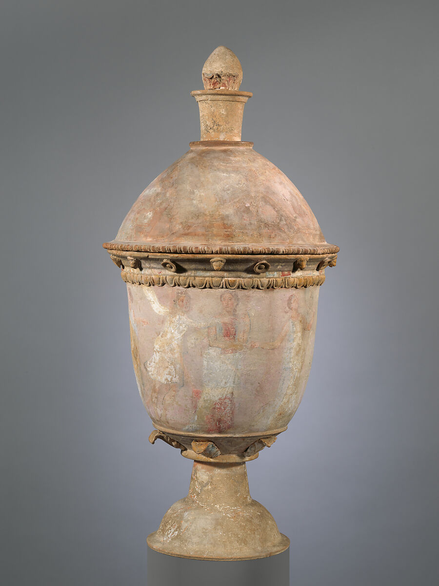 Terracotta vase, Terracotta, Greek, Sicilian, Centuripe 