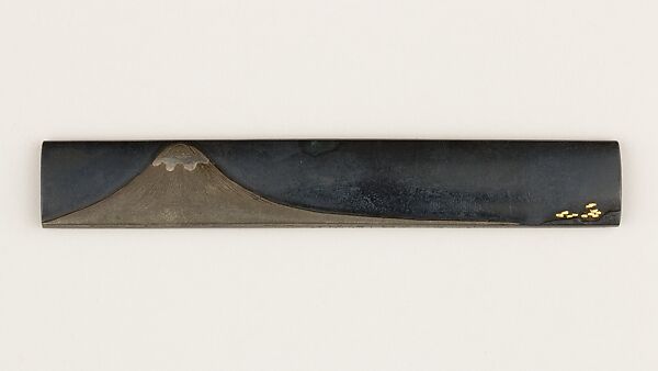 Knife Handle (Kozuka), Copper-gold alloy (shakudō), copper-silver alloy (shibuichi), silver, gold, Japanese
