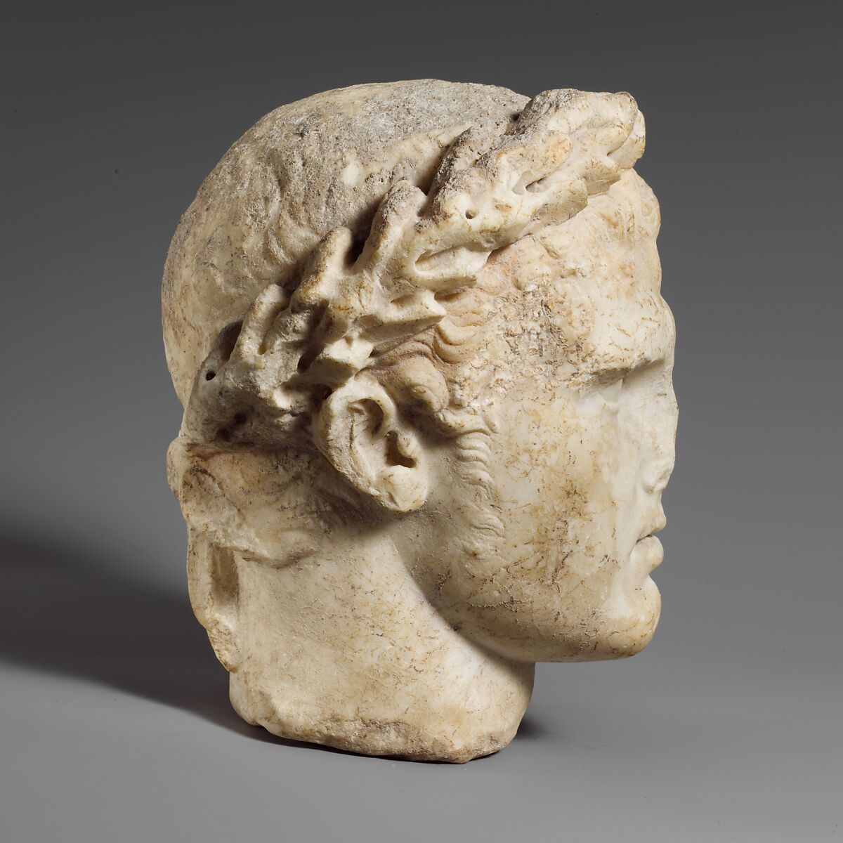 Marble head  of Herakles, Marble, Roman