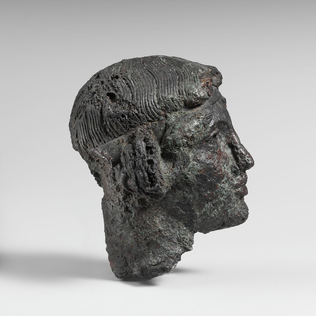 Bronze head of a youth, Bronze, Greek