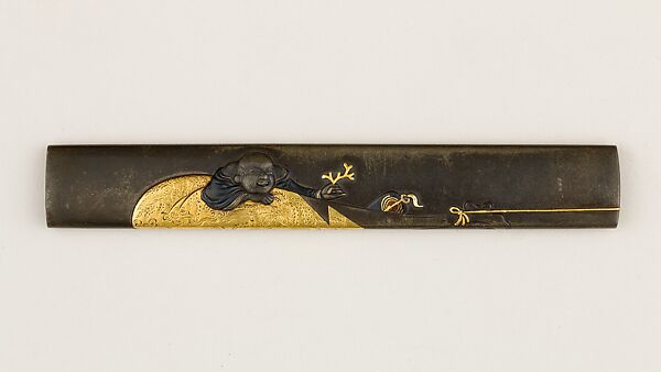 Knife Handle (Kozuka), Copper-silver alloy (shibuichi), copper, gold, copper-gold alloy (shakudō), Japanese 