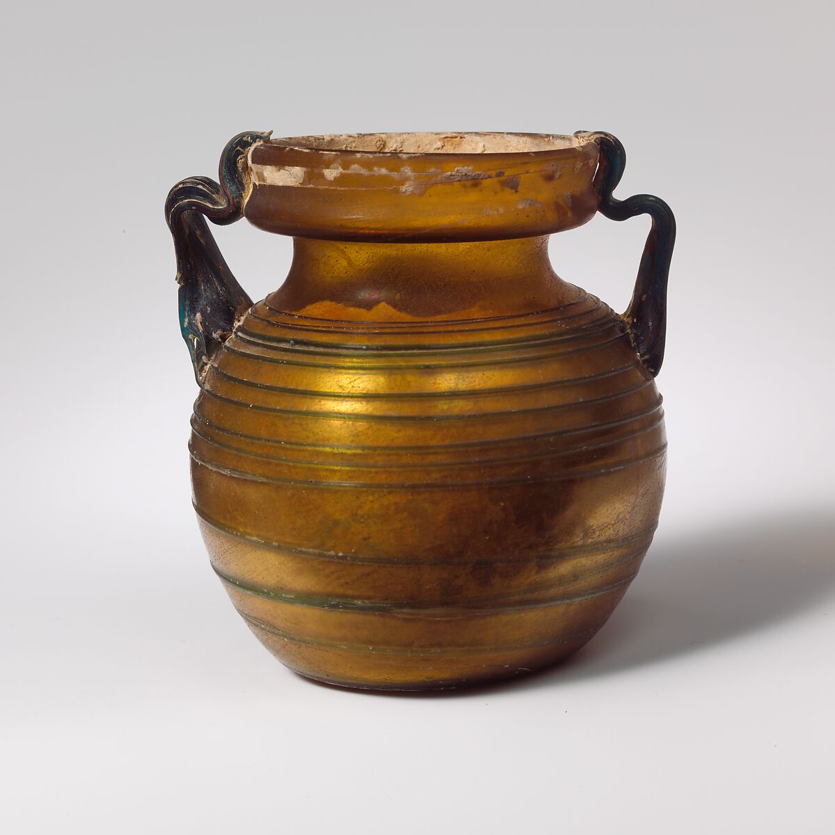 Glass jar, Glass, Roman, Palestinian 