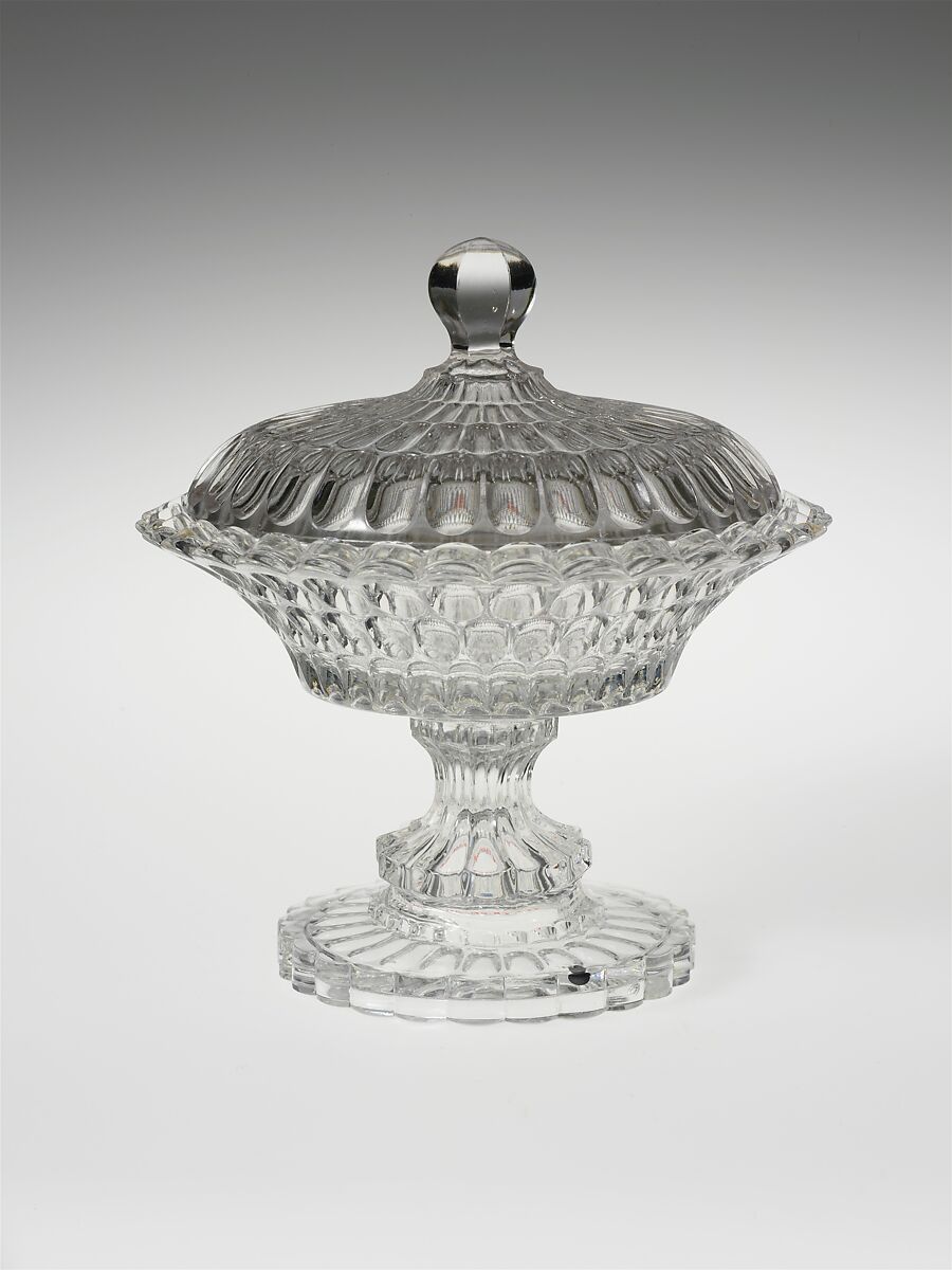 Sweetmeat Compote, Bakewell, Pears and Company (1836–1882), Pressed glass, American 