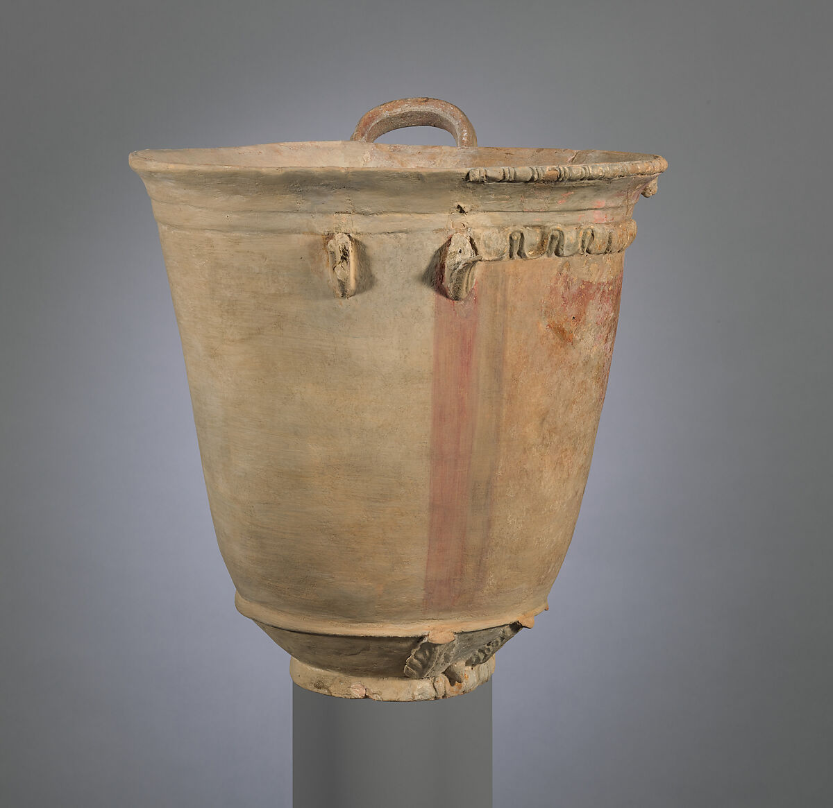 Body of a terracotta vase, Terracotta, Greek, Sicilian, Centuripe
