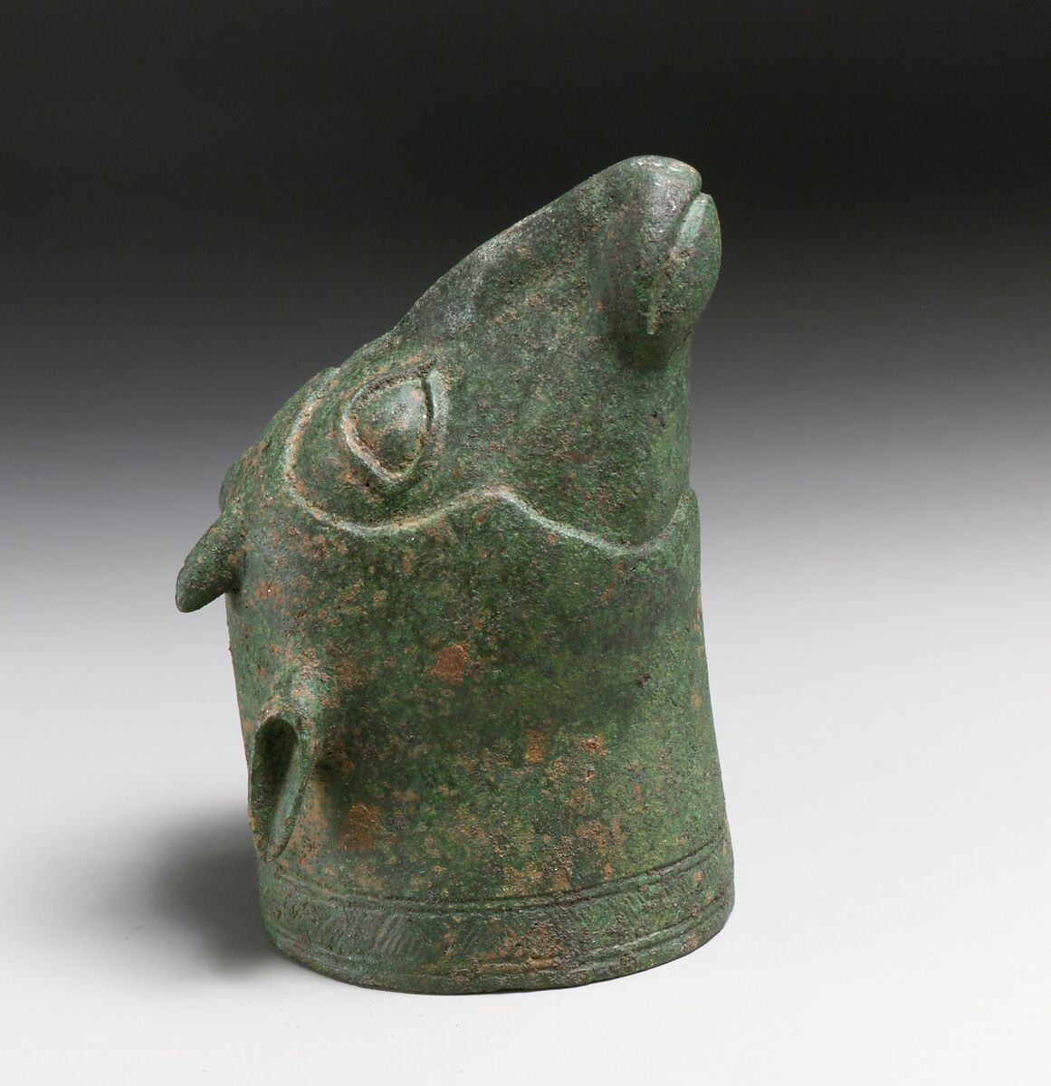 Fragment of a cart or chariot, socket, Bronze, Etruscan 