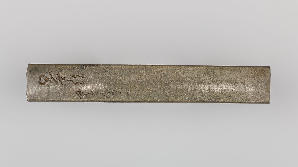 Knife Handle (Kozuka), Ichijosai Hironaga (Hirotoshi) (Japanese, died ca. 1800–25), Copper-silver alloy (shibuichi), gold, silver, copper, copper-gold alloy (shakudō), Japanese