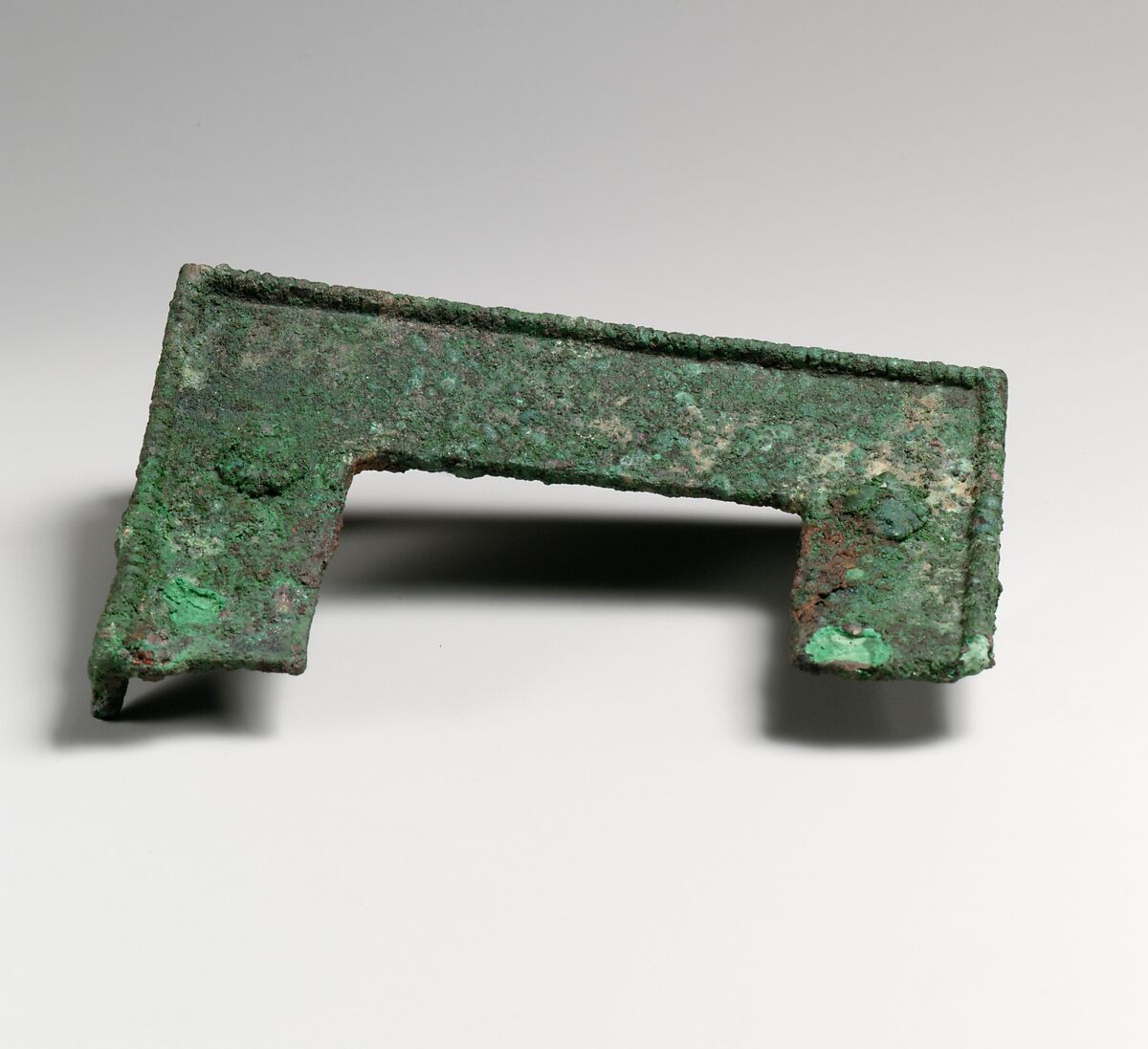 Fragments of a cart or chariot, parts of rectangular frame, Bronze, Etruscan