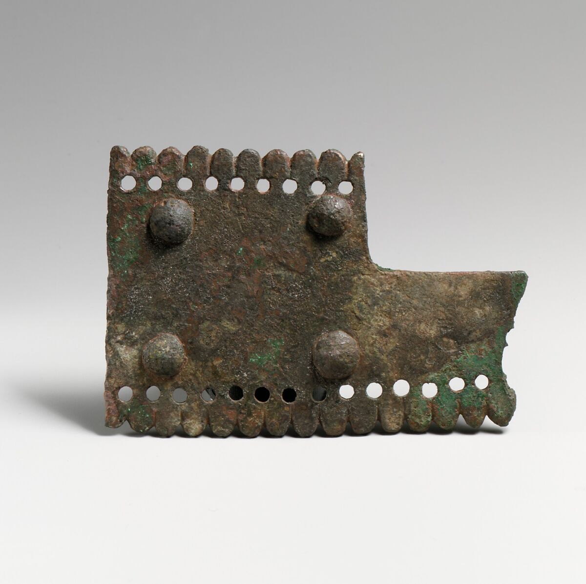 Fragments of a cart or chariot, parts of rectangular frame, Bronze, Etruscan