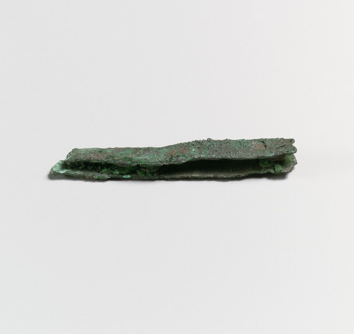 Fragments of a cart or chariot, hook, nails, double strip, Bronze, Etruscan